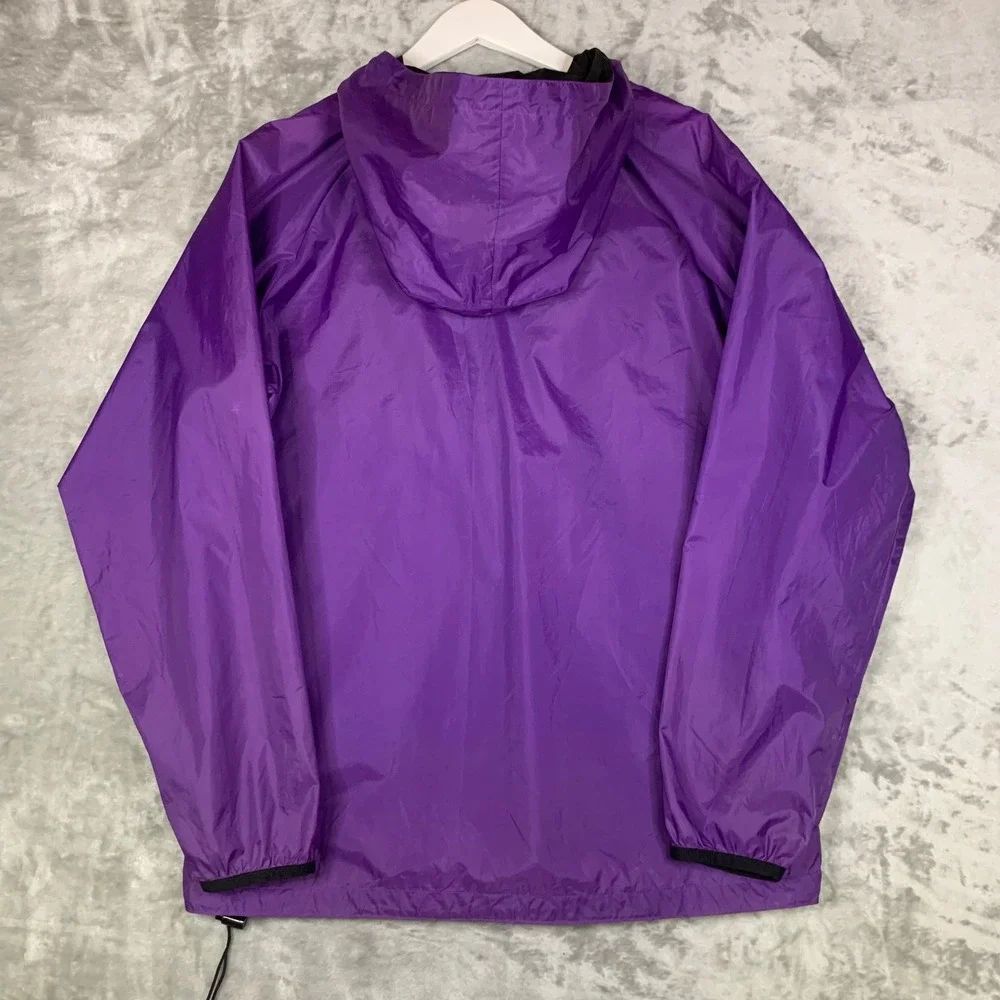 Sierra Designs Windbreaker Jacket Anorak VTG Purple Nylon Half Zip Hooded Mens M